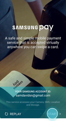 Samsung pay start